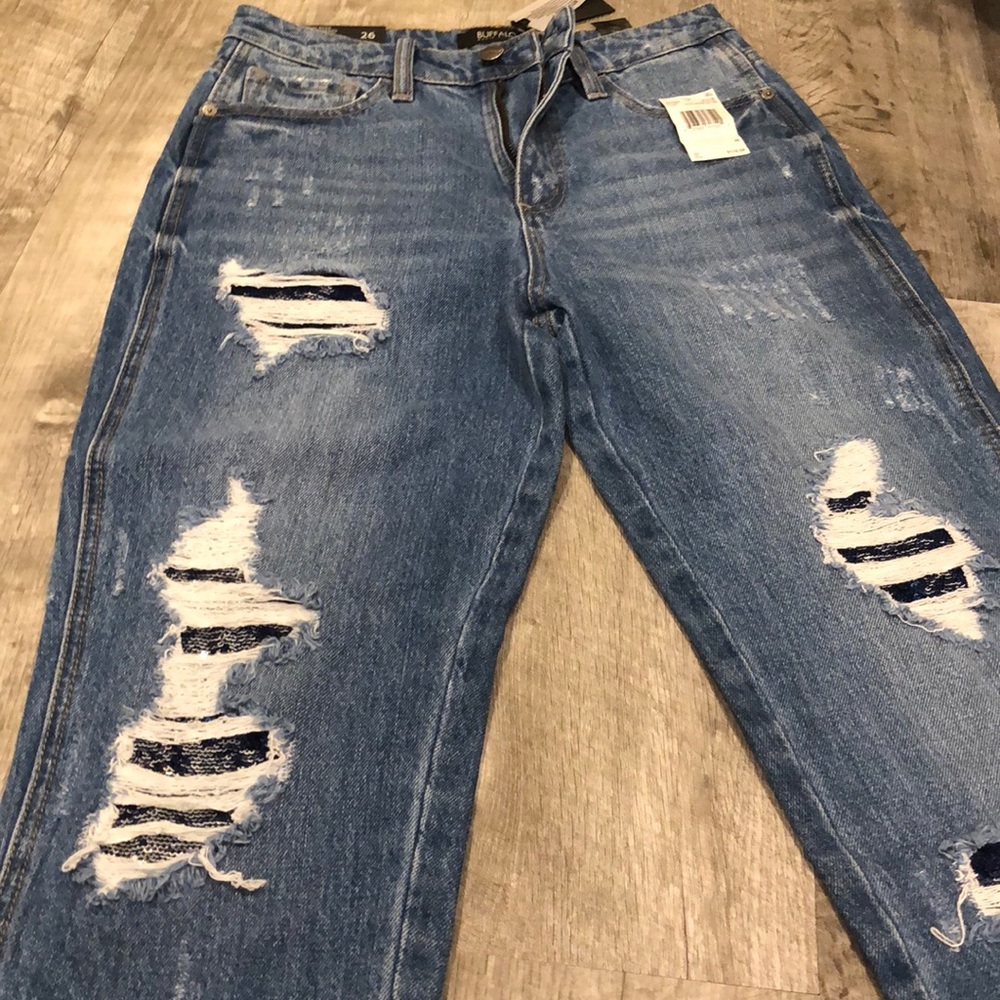 ‼️MAKE OFFER‼️ dayglow distressed sequin jean - Picture 5 of 8